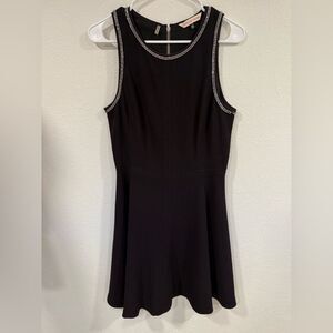 Rebecca Taylor Silver Chain Accent Sleeveless Purple Dress Sz 8